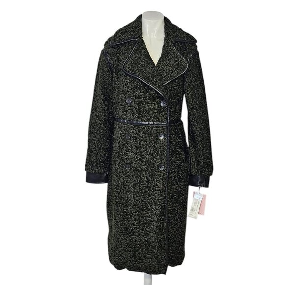 Anthropologie Avec Les Filles Tailored Sherpa Coat, Green, Plush, Size XXS - Picture 1 of 10